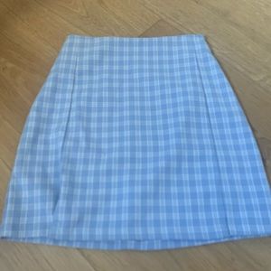 Brandy Melville blue plaid Cara skirt size XS/S